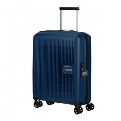 Maleta American Tourister Aerostep Cabina 55 Cm Expandible Azúl